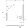 Душевой поддон из искусственного мрамора BELBAGNO TRAY-MR-UNO-R-90-550-35-NERO-NO